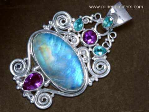 moonstone jewelry unique sold rainbow
