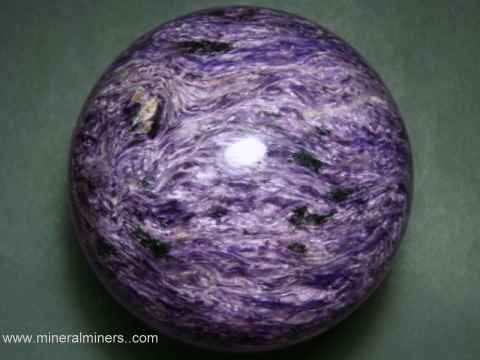 link to page displaying handcrafted mineral spheres of <em>ALL</em> Minerals (image shown is a collectable mineral sphere)