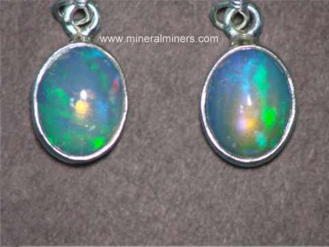 Opal Earrings: Natural Ethiopian Opal Earrings