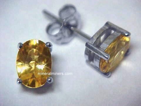Topaz Earrings (natural color golden topaz earrings)