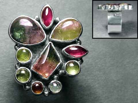 Click on any genuine watermelon tourmaline jewelry image below to enlarge it 