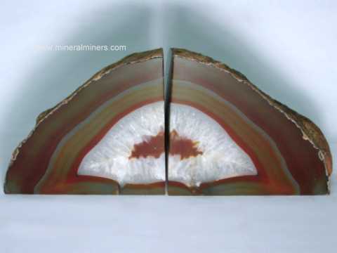 Agate Book Ends