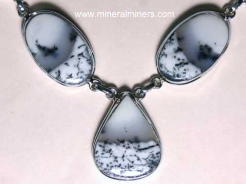 Dendritic Agate Howlite Beautiful Long Necklace 925 Solid Silver Jewelry MN3446