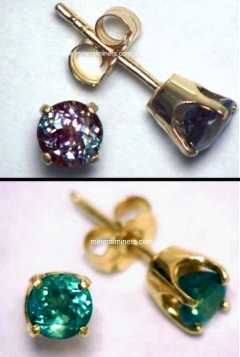 Alexandrite Gemstone Earrings: natural alexandrite gemstone earrings