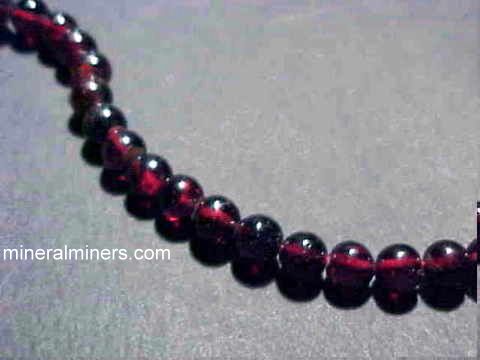 Faceted Round Almandine Garnet Beads (5mm)