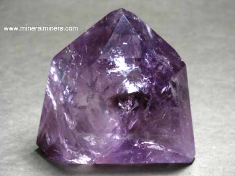 Amethyst Crystal: polished amethyst crystals with natural color