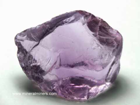 Facet Grade Gem Rough of <em>ALL</em> Minerals (gem-grade natural color amethyst gem rough specimen shown)