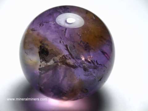 Ametrine Spheres: natural color ametrine spheres