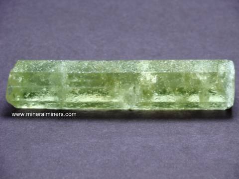 Green Aquamarine Crystals (green beryl crystals)