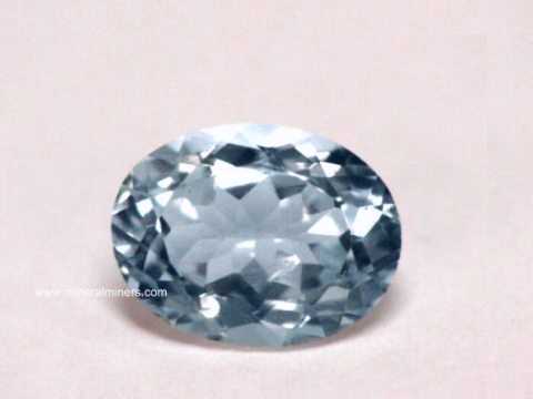 Gemstones: natural color aquamarine