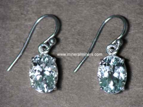 Aquamarine Earrings in Sterling Silver