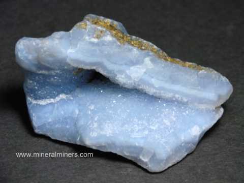 Natural Color Blue Chalcedony Mineral Specimens
