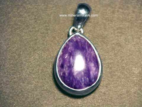 - Handmade Jewelry Bohemian Vintage PD700801 925 Sterling Silver Ana Silver Co Huge Charoite Pendant 3