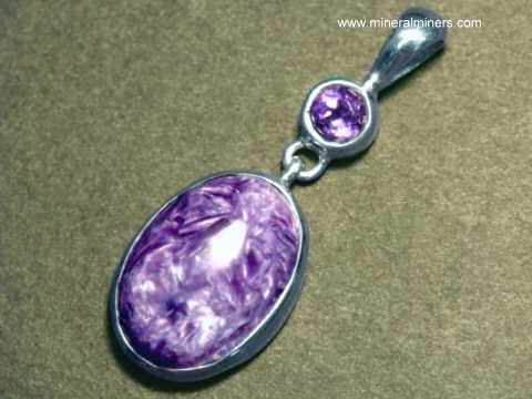 Charoite Jewelry in Sterling Silver