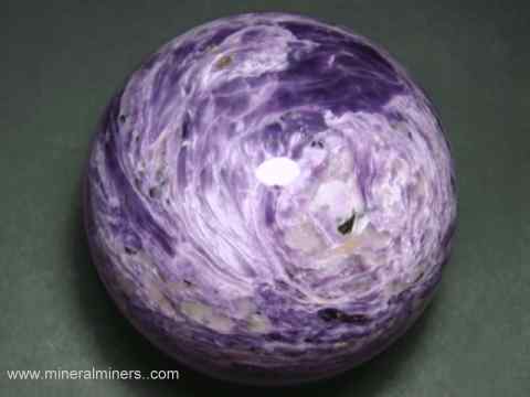 Charoite Sphere: natural color purple charoite spheres and eggs