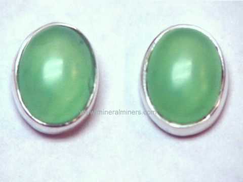 Natural Chrysoprase Jewelry: Chrysoprase Earrings