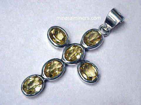 Gemstone Cross Pendants: sterling silver cross jewelry with natural  gemstones