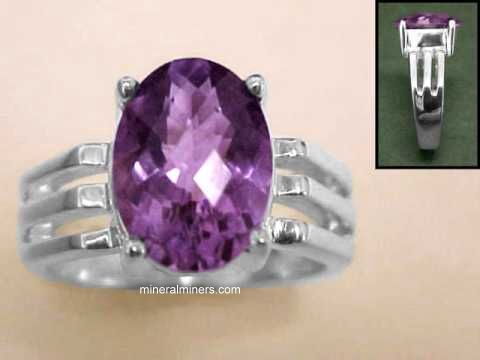 Amethyst Ring: natural amethyst ring in sterling silver