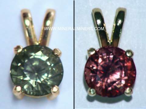 Color Change Garnet Pendants