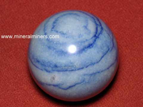 Dumortierite in Quartz Sphere