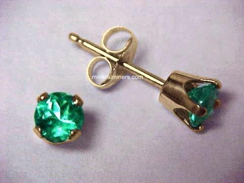 Emerald Earrings Genuine Item Emej126y Emerald Earrings