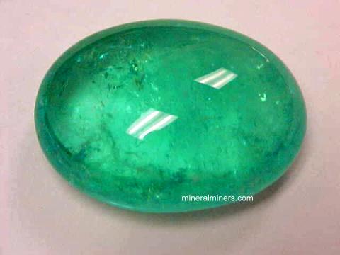 91 carat emerald cabochon gemstone!