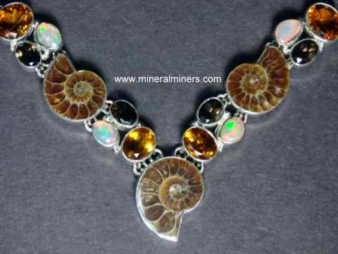 Fossil Ammonite Necklaces