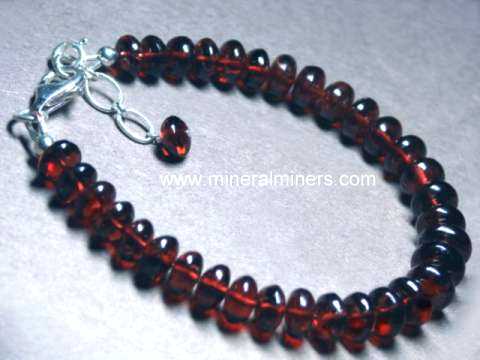 Red Garnet Bead Bracelets