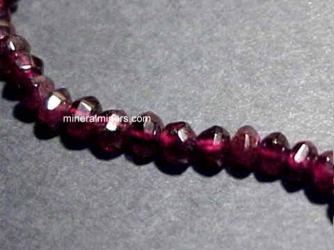 Beaded Garnet Necklace, January Birthstone, Garnet Beads – Abiza