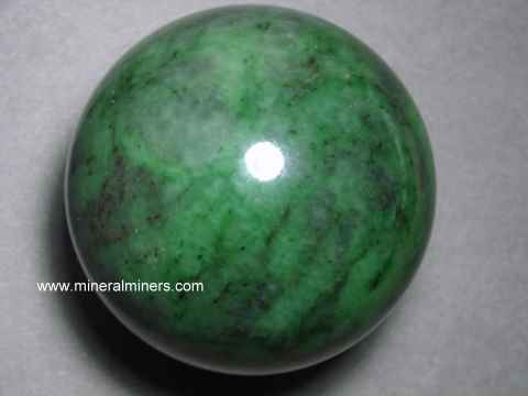 Jade Spheres: natural nephrite jade spheres