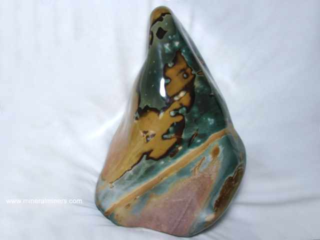 Polychrome Jasper Carving: very large polychrome jasper sculpture