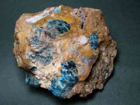 Cats Eye Blue Apatite in Jasper Lapidary Rough