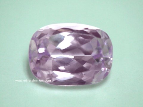 11ct.14.5x14.5mm FANTASTIC LUSTER WHITE KUNZITE CUSHION CUT BRILLIANT GEMs 