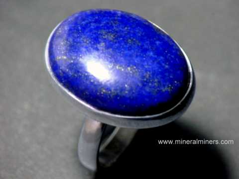 mughal gems & jewellery 925 Sterling Silver Ring Natural Lapis Lazuli Gemstone Fine Jewelry Ring Size 3.5 U.S 