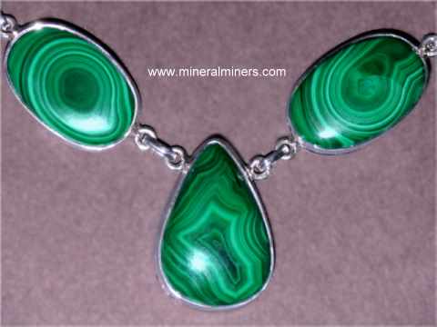Malachite Jewelry: large malachite necklace