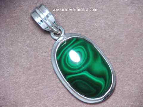 Genuine Malachite Gemstone 925 Sterling Solid Silver Pendant Designer Jewelry