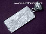 Meteorite Jewelry: genuine etched meteorite jewelry