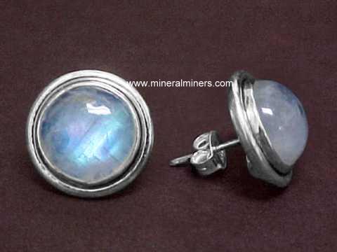 Moonstone Stud Earrings