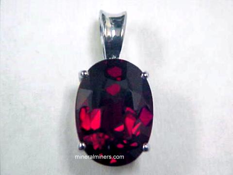 Red Garnet 14k Pendant