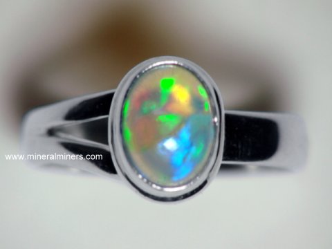 Opal Rings: Natural Ethiopian Opal Rings