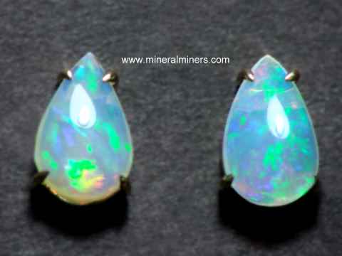large opal earrings
