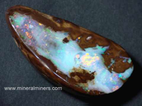 Opal Gemstone: natural precious boulder opal gemstone