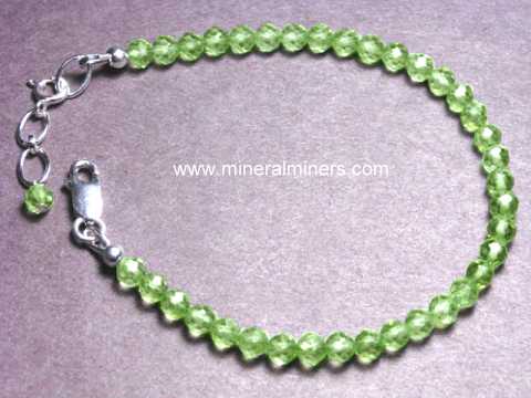 Peridot Bead Bracelet