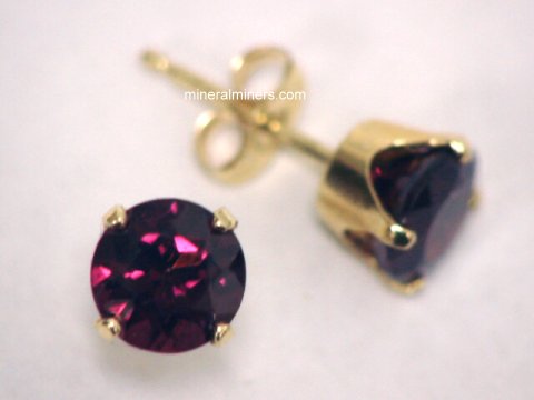 Rhodolite Garnet Earrings