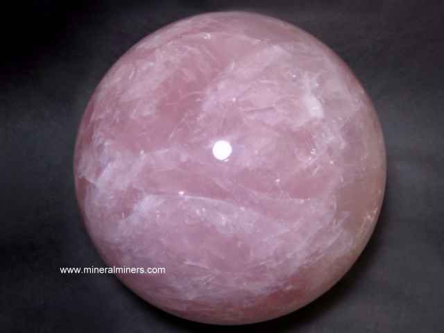 Rose Quartz Spheres: Natural Color Rose Quartz Spheres