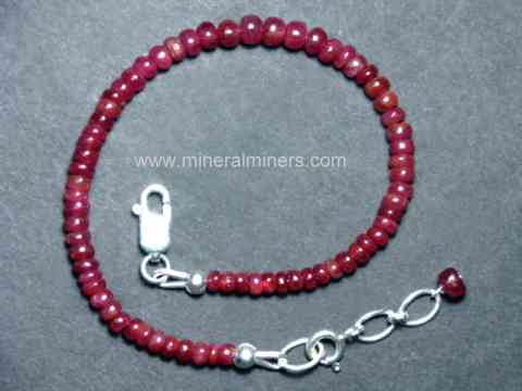 Ruby Bead Bracelet