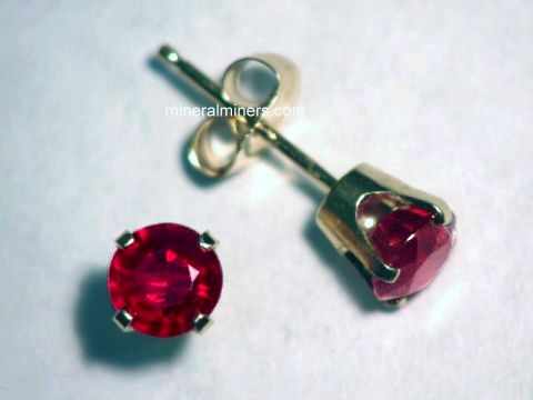 Amazon.com: ANGARA Natural Ruby Halo Earrings for Women, Girls in 14K Rose  Gold (Grade-A | Gemstone Size-4mm) | July Birthstone Jewelry Gift for Her |  Birthday | Wedding | Anniversary : Clothing,
