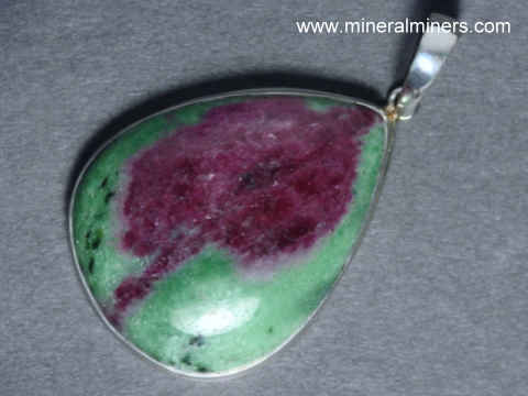 Xtremegems African Ruby With Zosite 925 Sterling Silver Pendant Jewelry 1 3/4 31920P