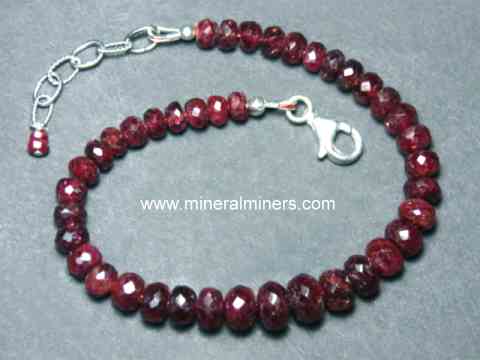 Natural Ruby & Emerald Stone Handmade 925 Sterling Silver Link Chain  Bracelet — Discovered
