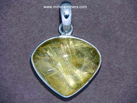 Gold Rutile in Quartz Crystal Jewelry